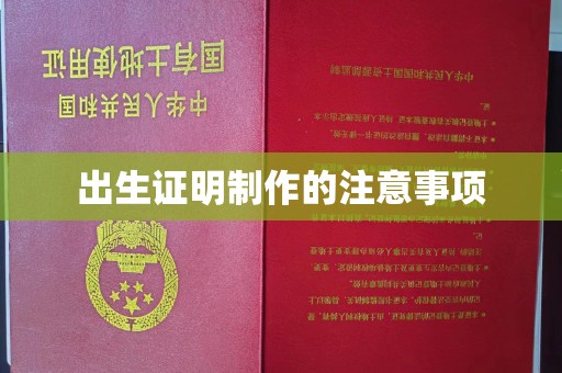 梅河口出生证明制作的注意事项